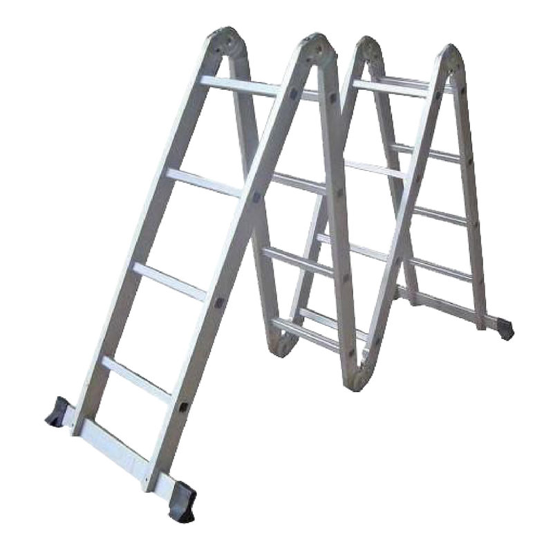Escalera Aluminio Hogar Plegable Reforzada 4 Escalones - Abete