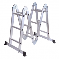Goplus Escalera plegable, escalera de 4 peldaños con bandeja de  herramientas, almohadillas y pedales antideslizantes, cómoda empuñadura  acolchada